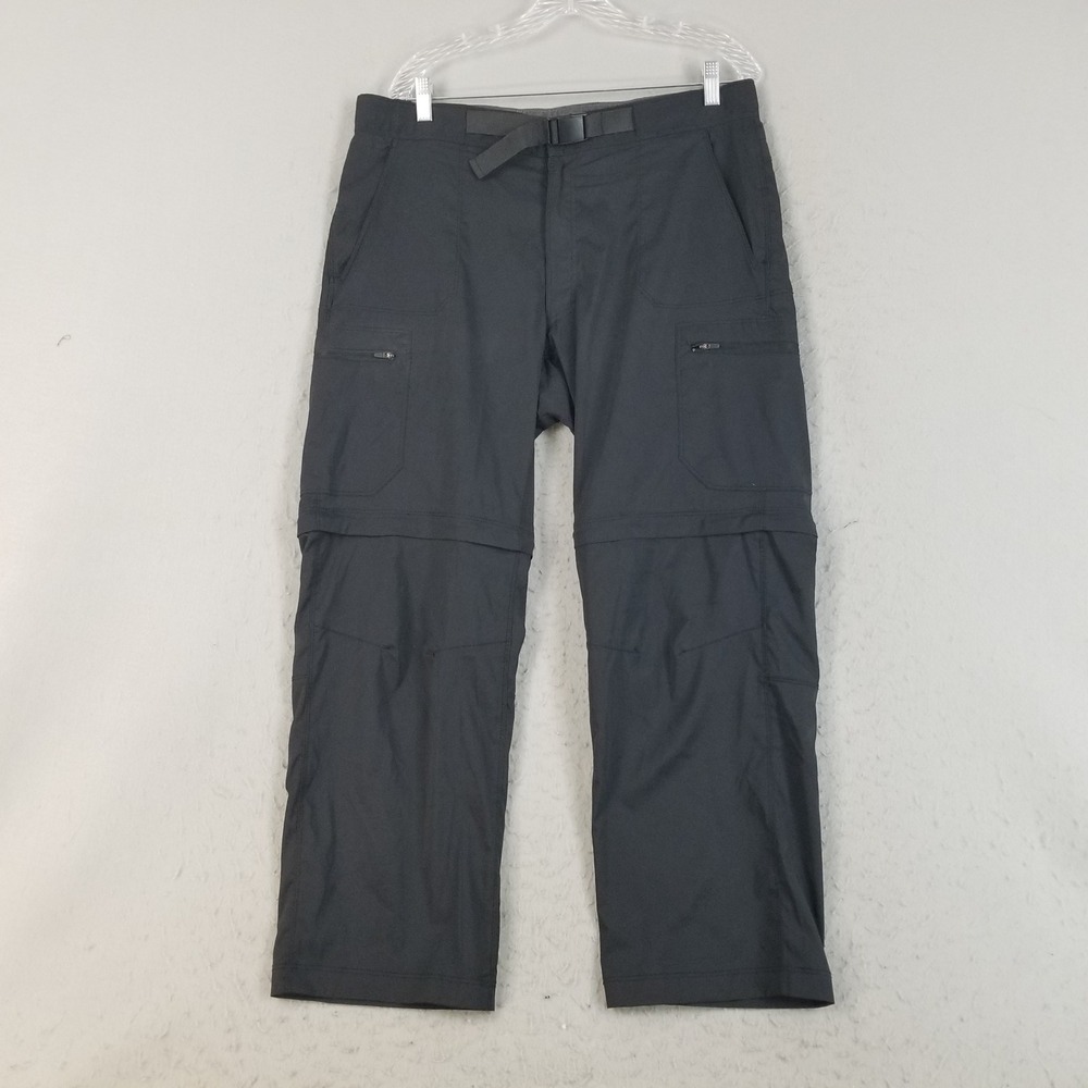Outdoor Life Convertible Pants Mens 36x29‎ Black Hiking Cargo Zip Off Stretch